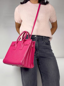 Saint Laurent Small Sac de Jour worn