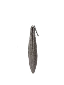 Chanel Medium O-Case in quilted camellia-embossed leather