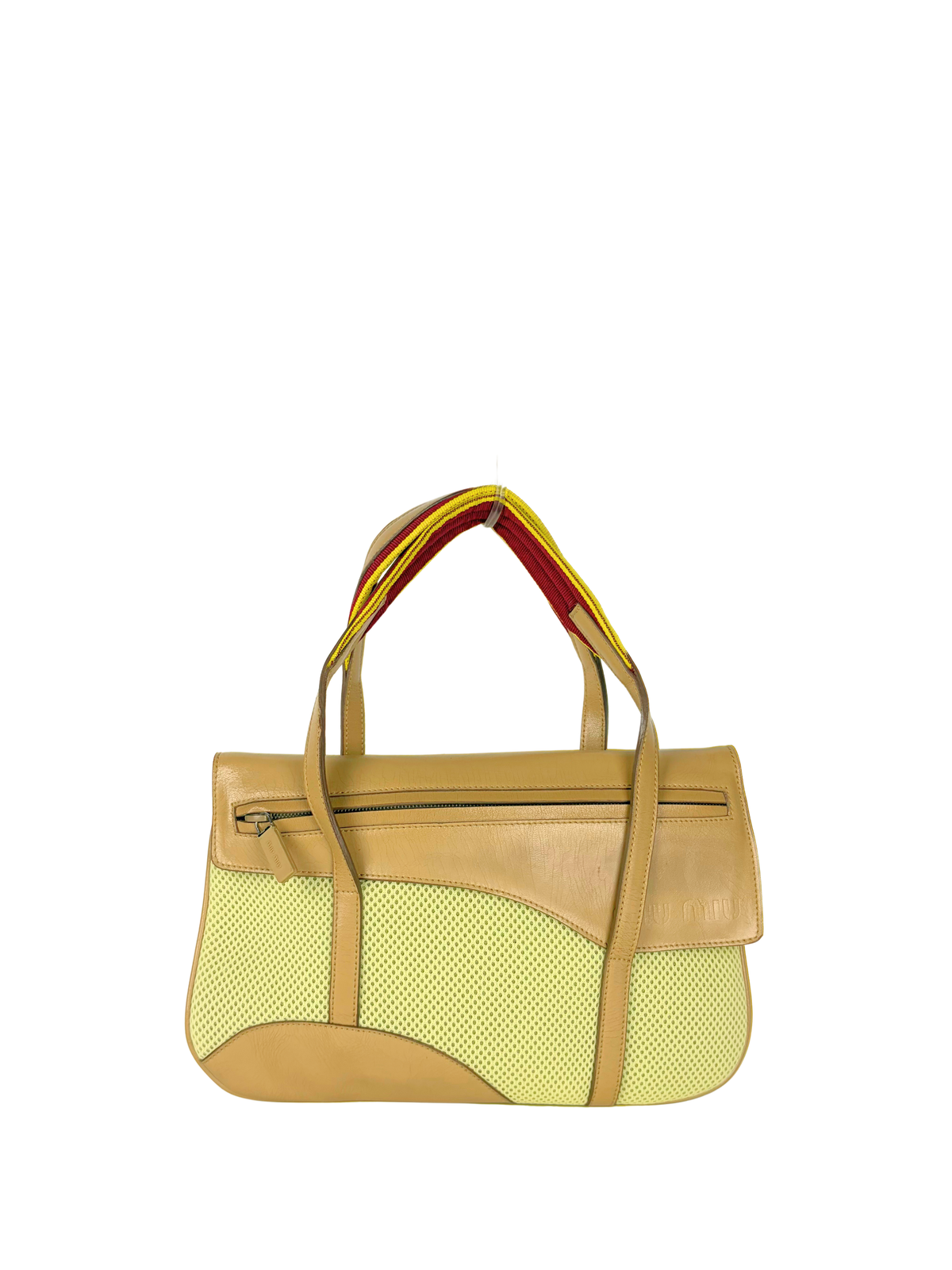Vintage Miu Miu Mesh &amp; Leather Top Handle Bag
