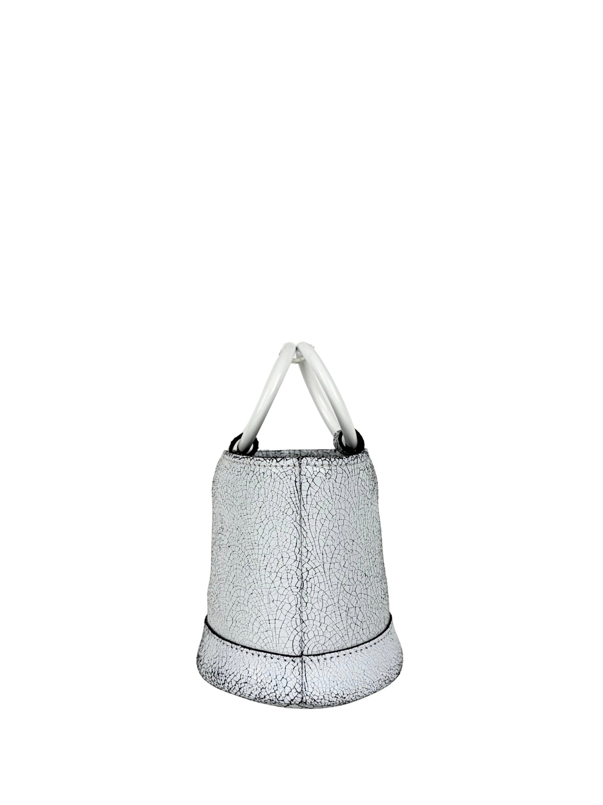 Simon Miller Bonsai 15 in white crackle leather