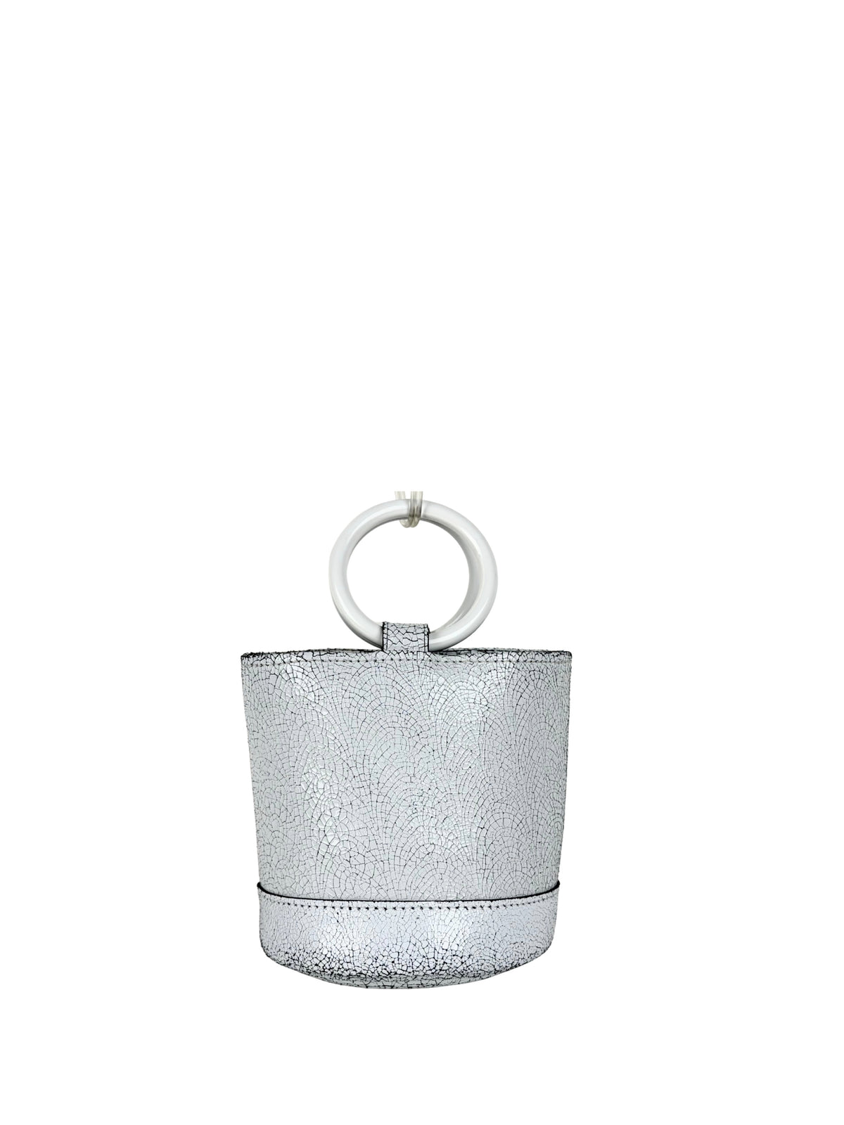 Simon Miller Bonsai 15 in white crackle leather
