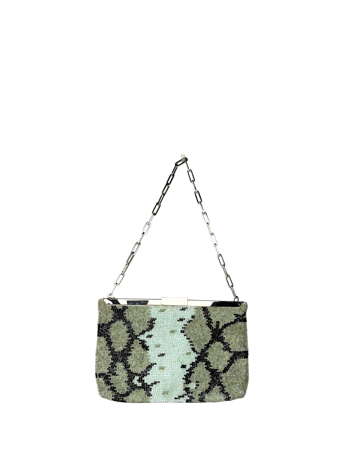 Vintage Gucci by Tom Ford Beaded Python Frame Bag
