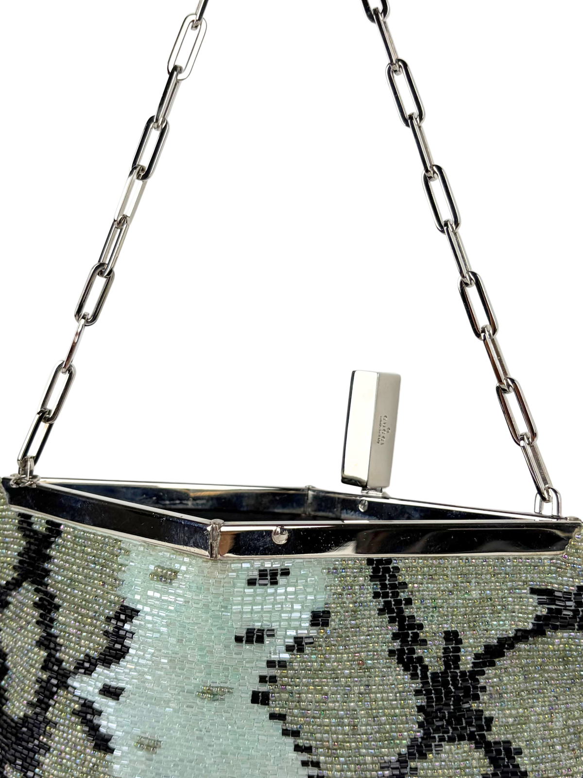 Vintage Gucci by Tom Ford Beaded Python Frame Bag