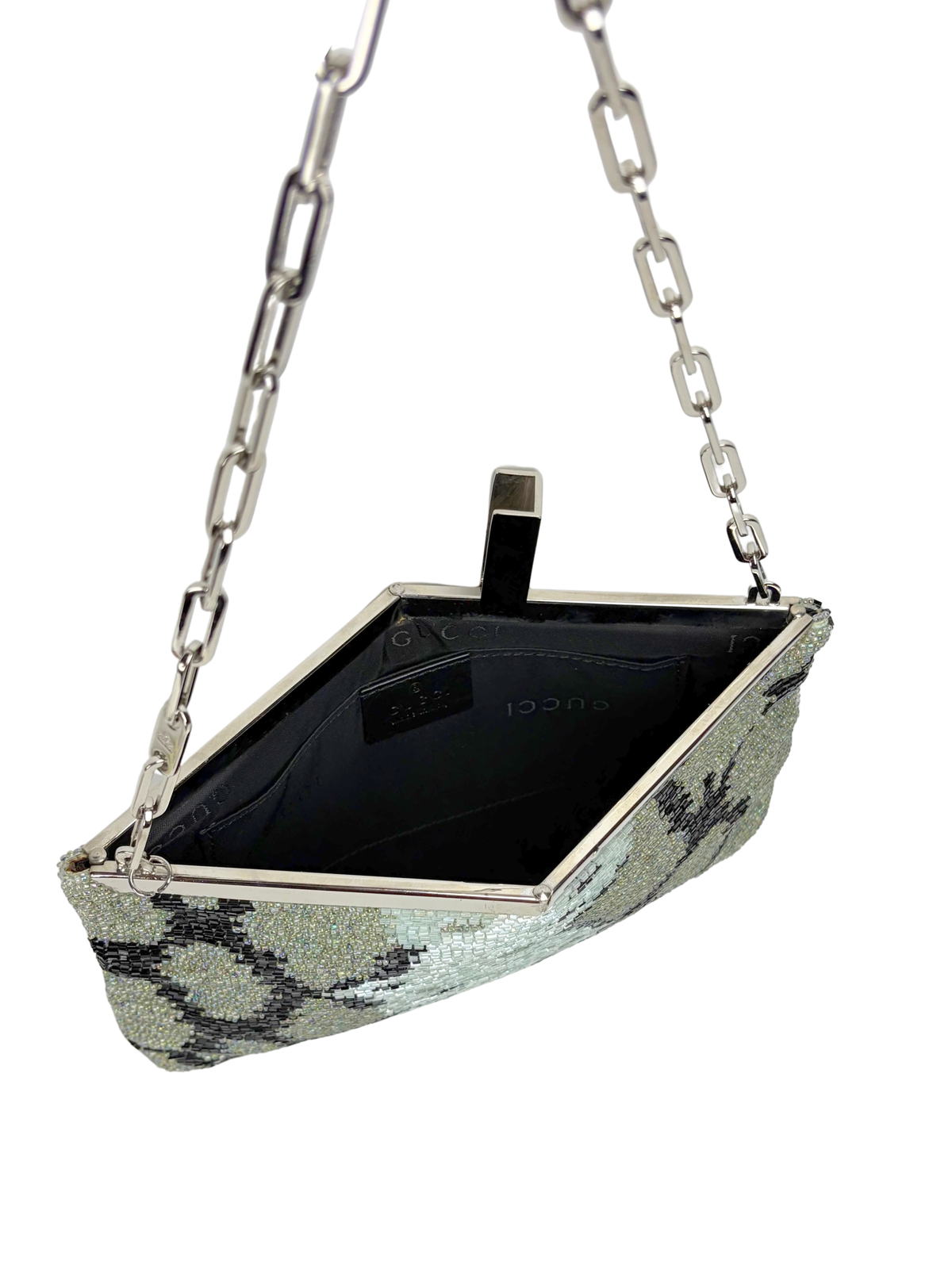Vintage Gucci by Tom Ford Beaded Python Frame Bag