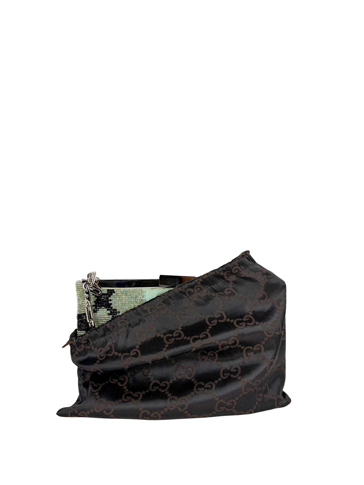 Vintage Gucci by Tom Ford Beaded Python Frame Bag