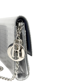 Dior Metallic Microcannage Wallet on Chain