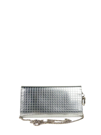 Dior Metallic Microcannage Wallet on Chain
