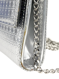 Dior Metallic Microcannage Wallet on Chain
