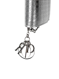 Dior Metallic Microcannage Wallet on Chain