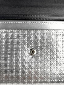 Dior Metallic Microcannage Wallet on Chain