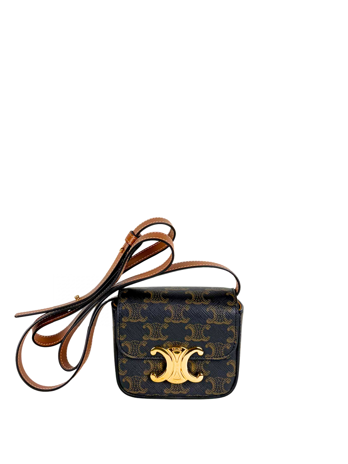 Celine Mini Triomphe Bag in Triomphe Canvas