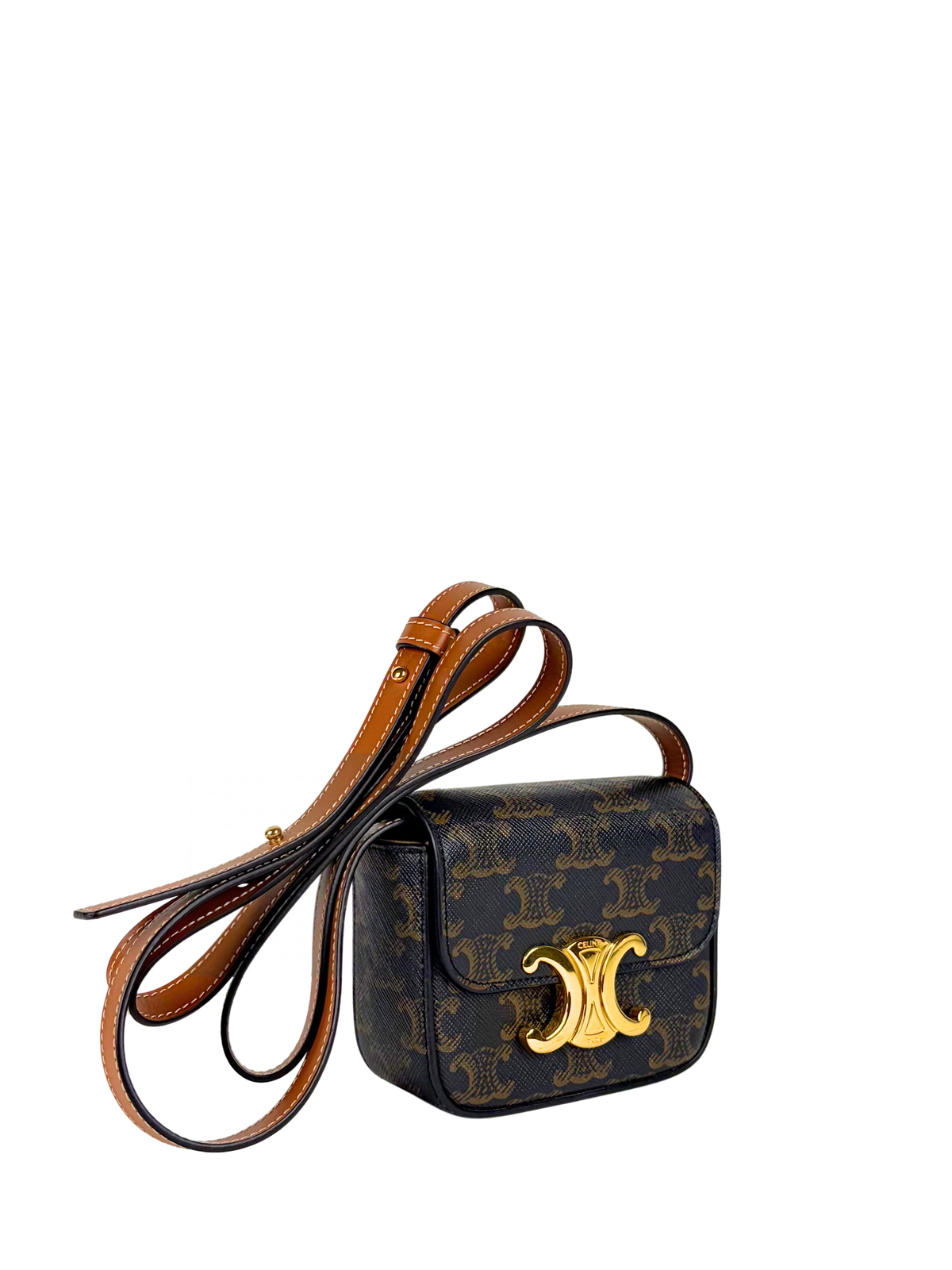 Celine Mini Triomphe Bag in Triomphe Canvas