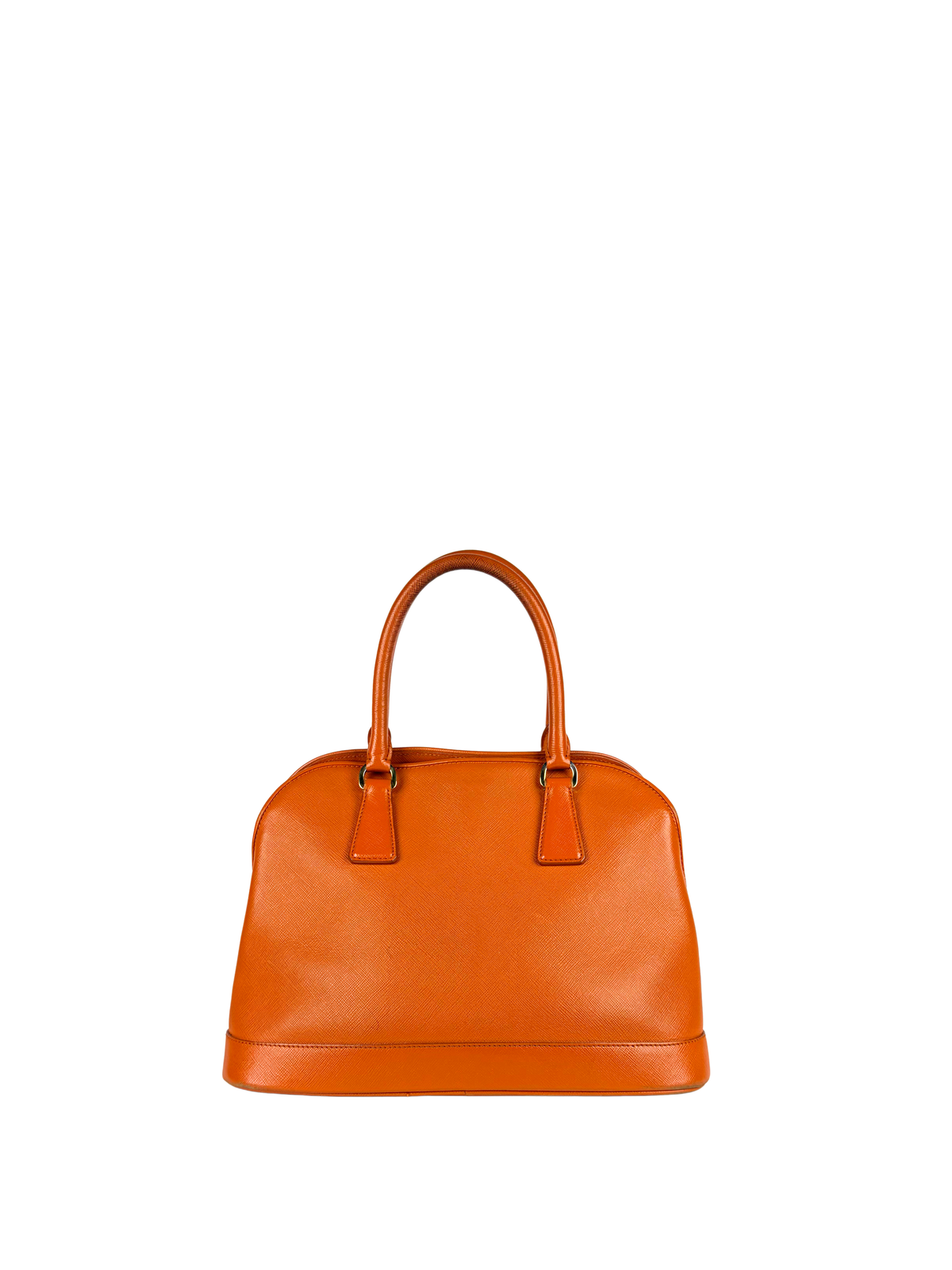 Prada Orange Saffiano Lux Promenade Bag