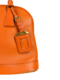 Prada Orange Saffiano Lux Promenade Bag