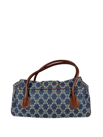 Vintage Celine Macadam Denim Buckle Shoulder Bag