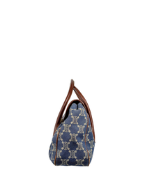 Vintage Celine Macadam Denim Buckle Shoulder Bag