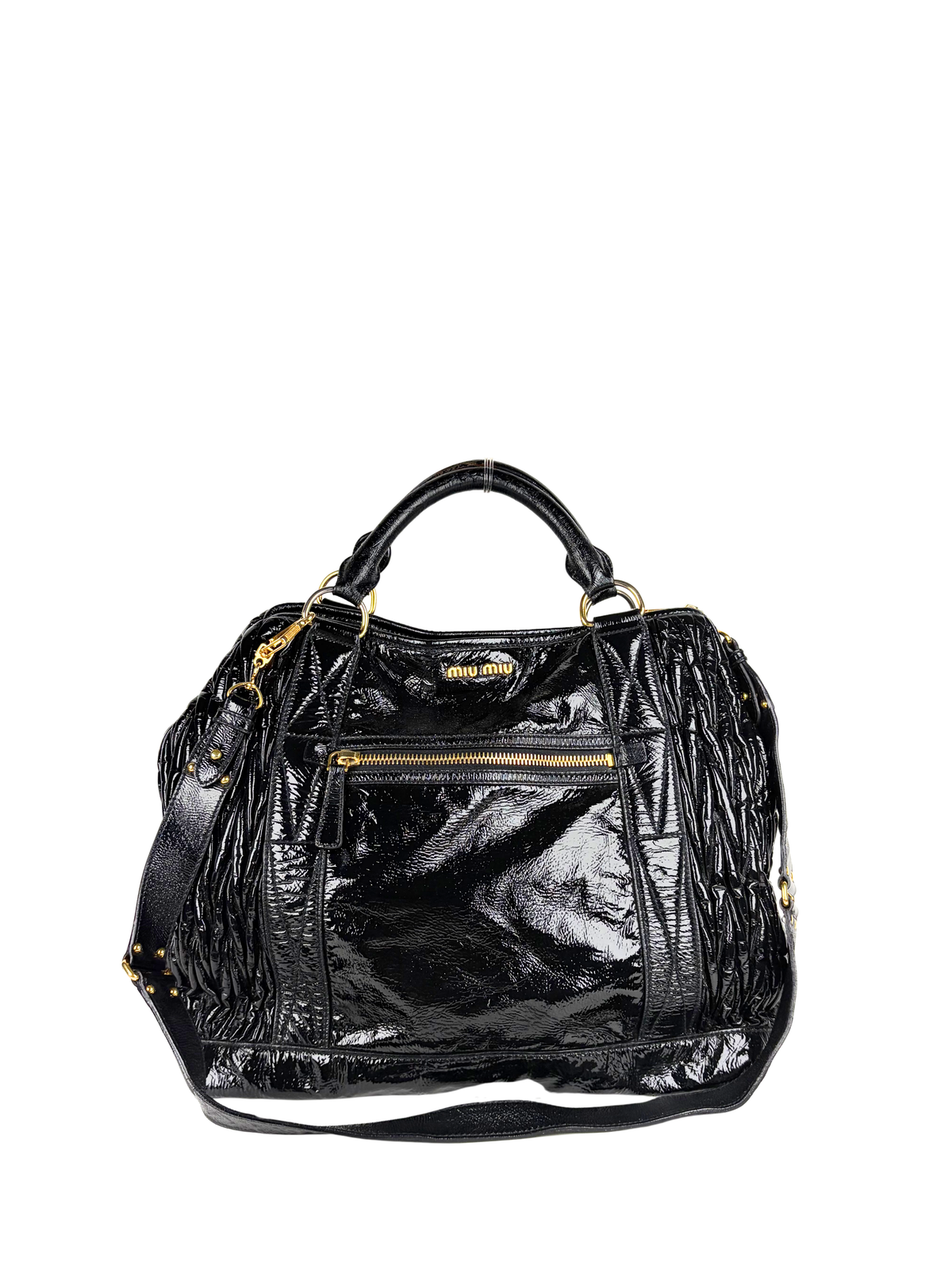 Miu Miu Patent Matelassé Tote