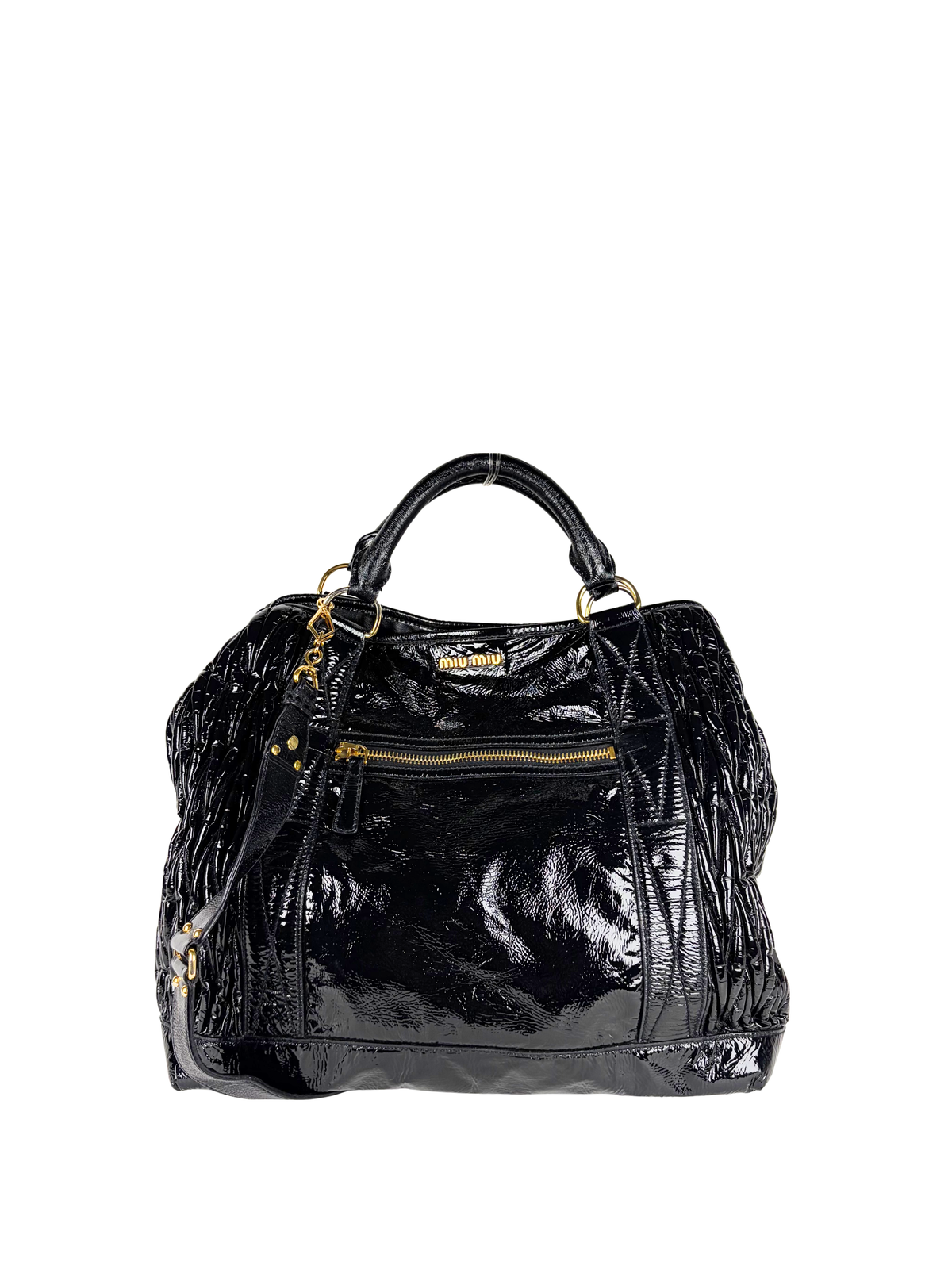 Miu Miu Patent Matelassé Tote