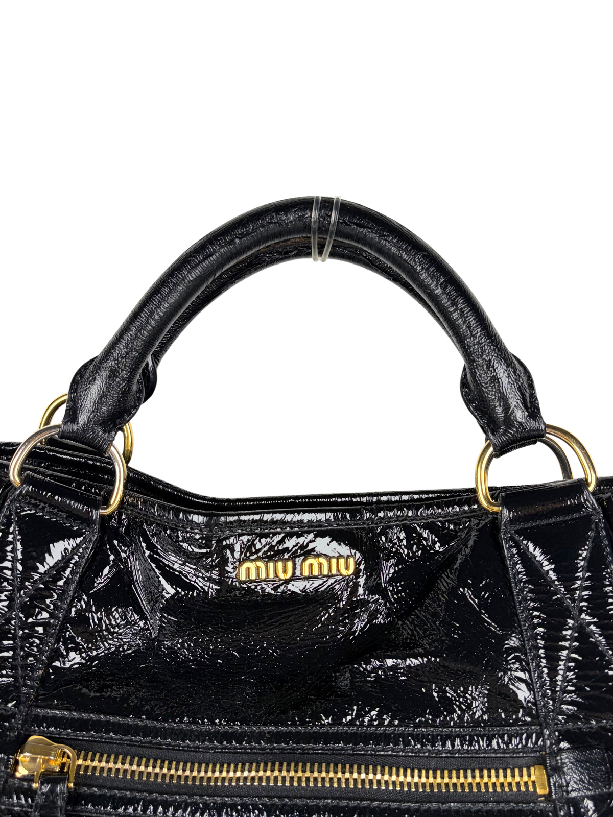Miu Miu Patent Matelassé Tote