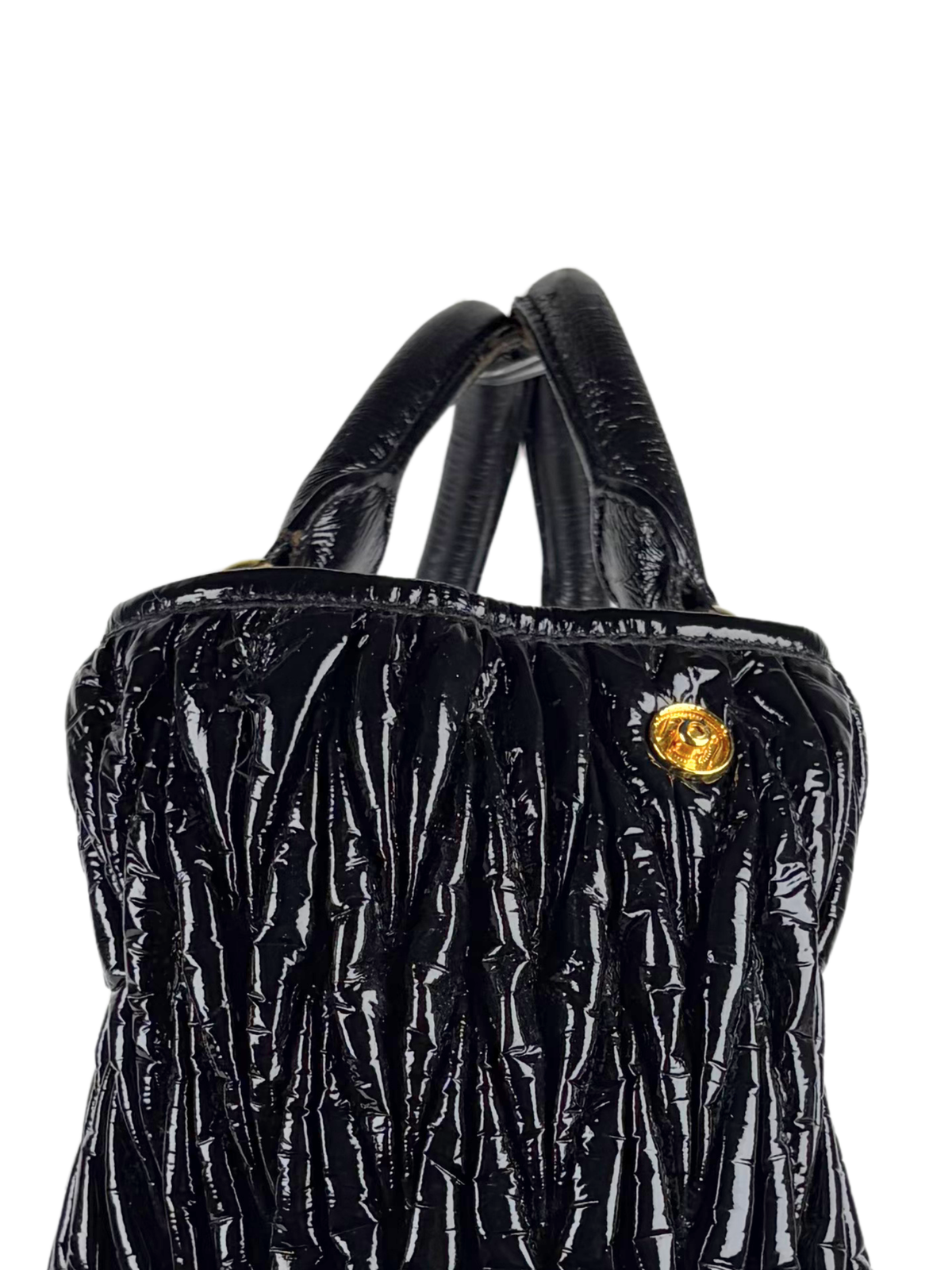 Miu Miu Patent Matelassé Tote