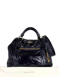 Miu Miu Patent Matelassé Tote