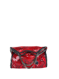 Stella McCartney Python-Print Fold-Over Falabella