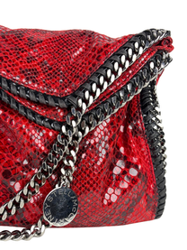 Stella McCartney Python-Print Fold-Over Falabella