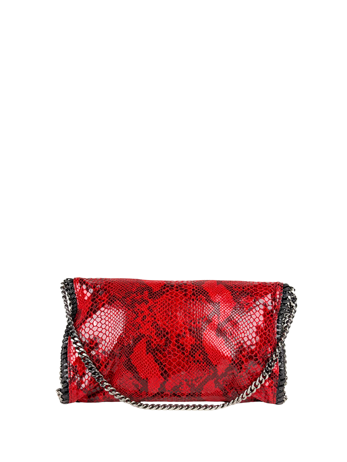 Stella McCartney Python-Print Fold-Over Falabella