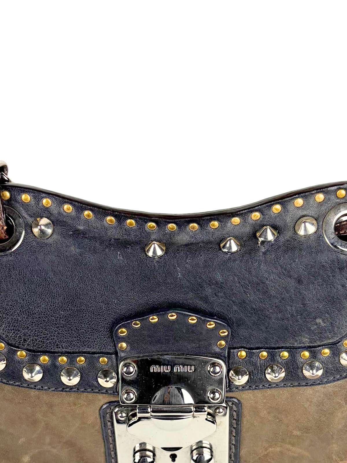 Miu Miu Nappa Borchie Studded Crossbody Bag