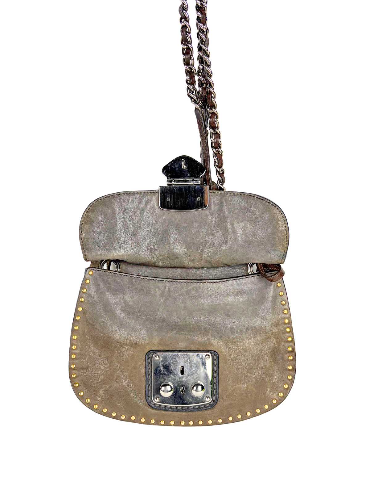 Miu Miu Nappa Borchie Studded Crossbody Bag