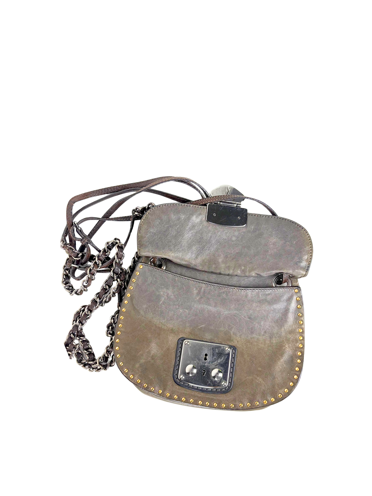 Miu Miu Nappa Borchie Studded Crossbody Bag