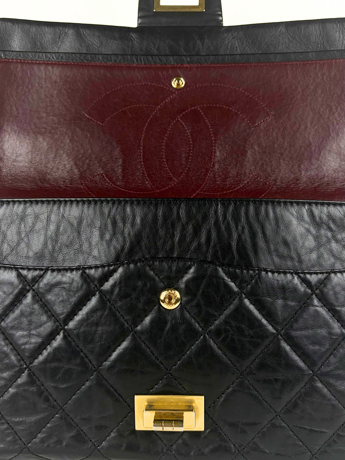 Chanel 2.55 Large Handbag in Aged Calfskin