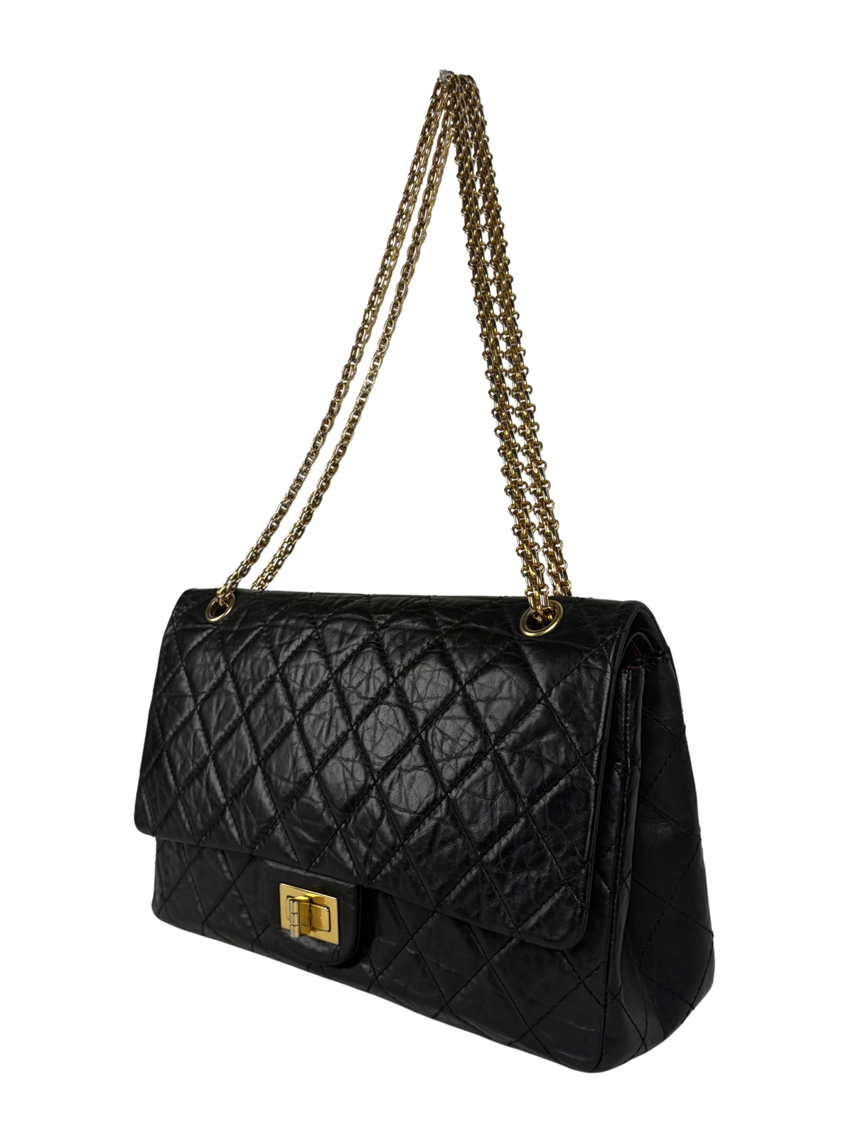 Chanel 2.55 Large Handbag in Aged Calfskin