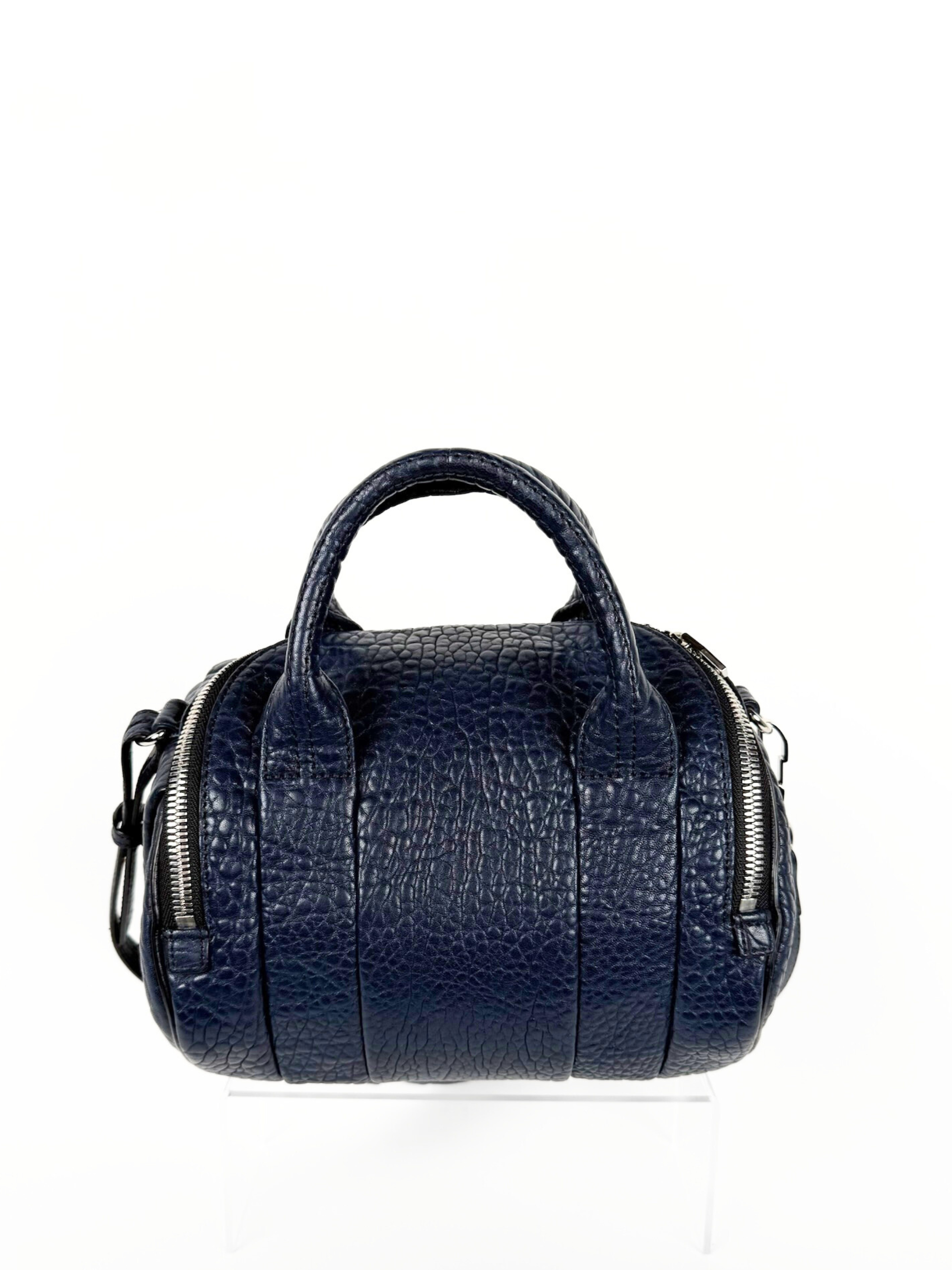 Alexander Wang Leather Rocco Studded Bag Navy