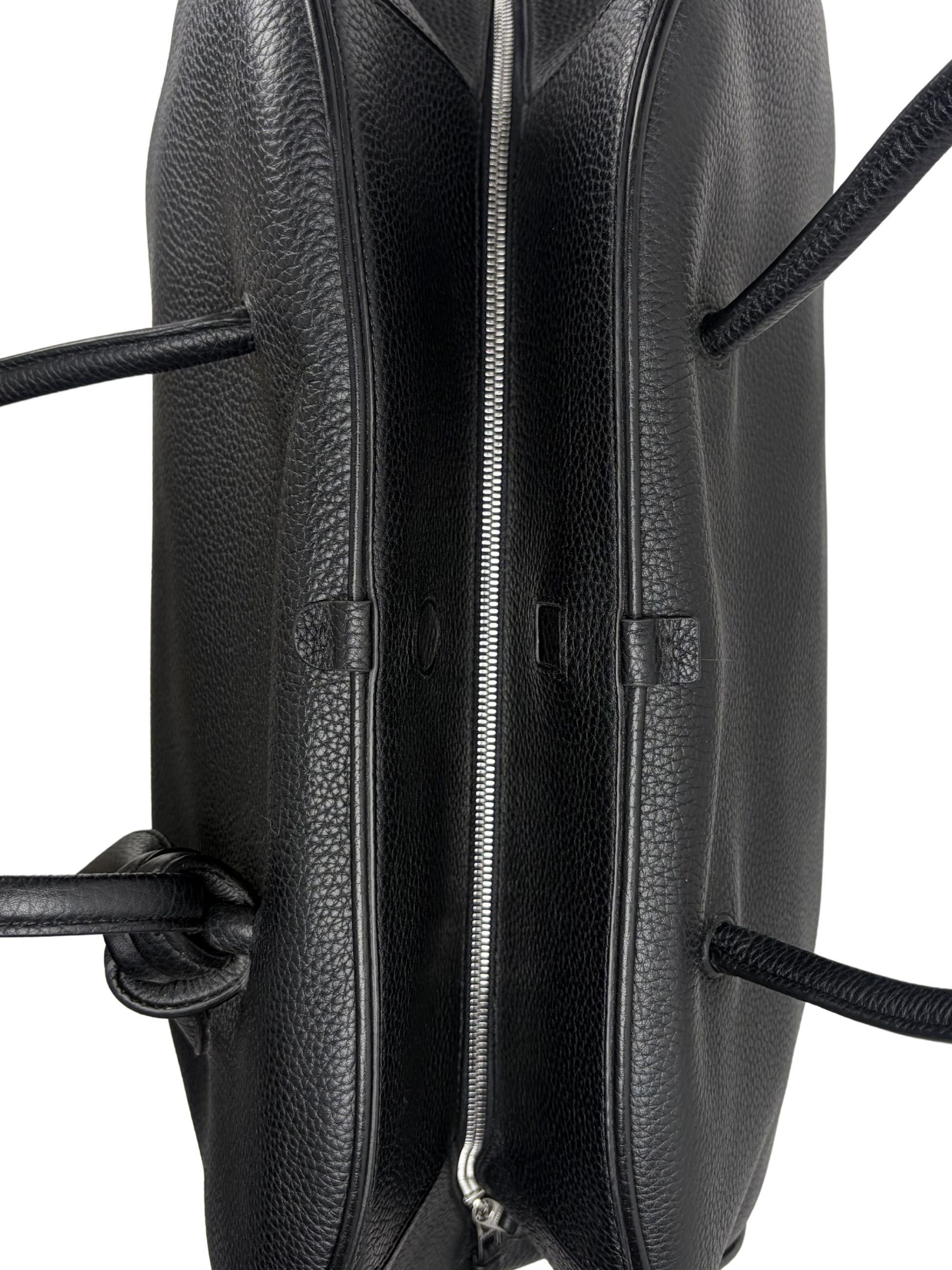 Jacquemus Le Grand Turismo Bag in Black Grained Leather