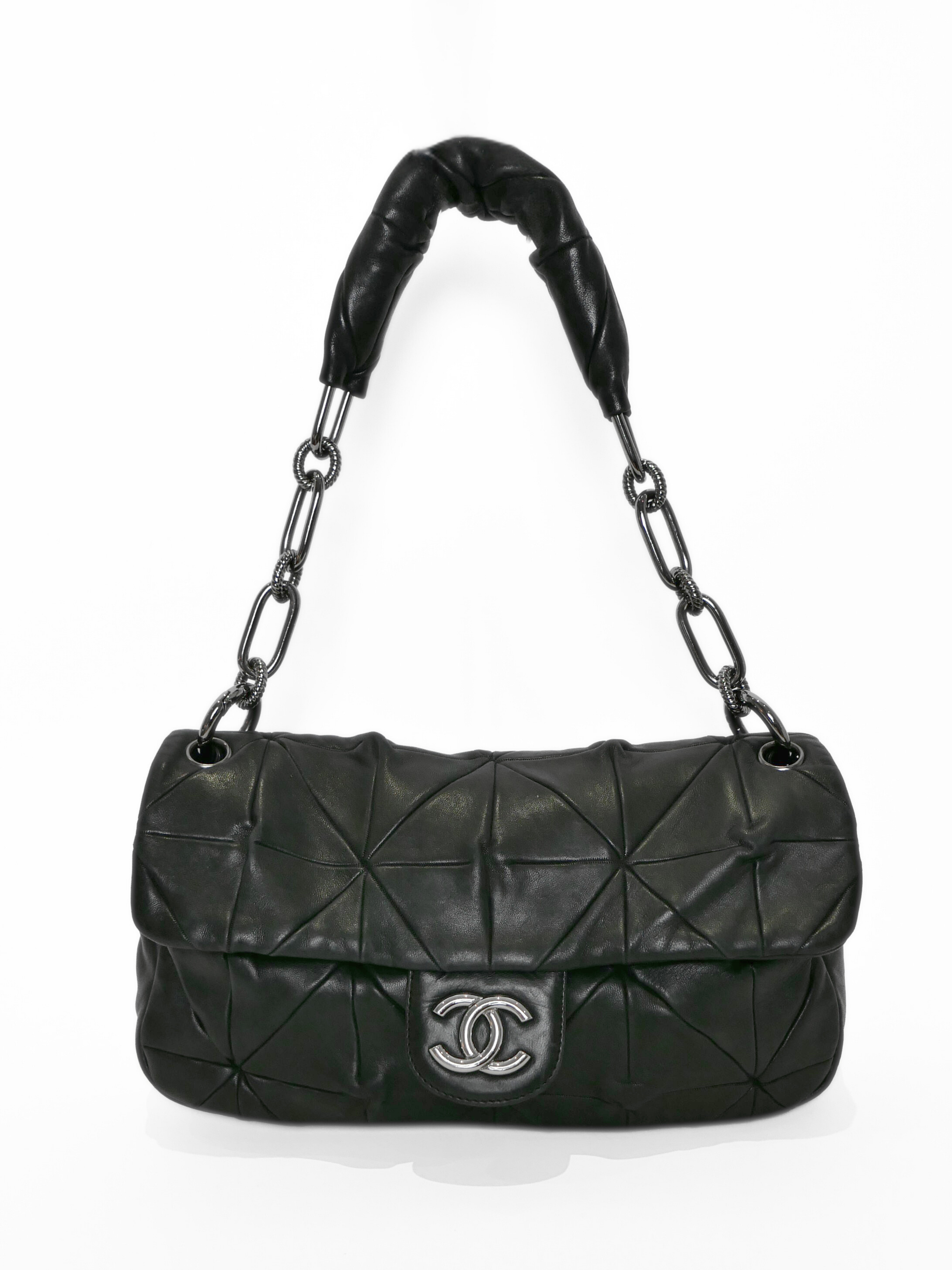 Chanel Quilted Lambskin Origami Soft Squares Flap Shoulder Bag