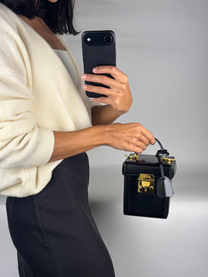 Mark Cross Mini Leather Top Handle Bag
