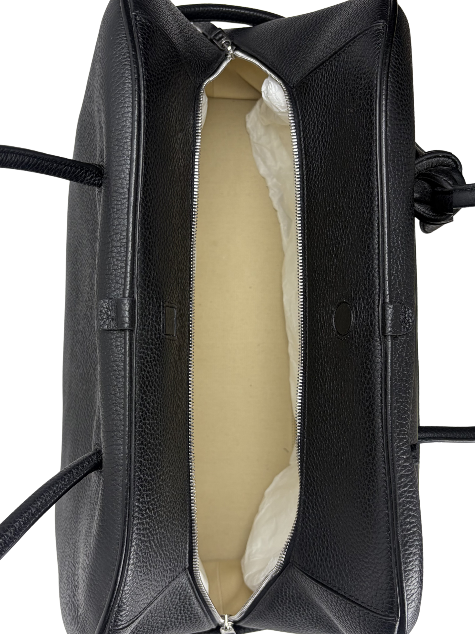 Jacquemus Le Grand Turismo Bag in Black Grained Leather