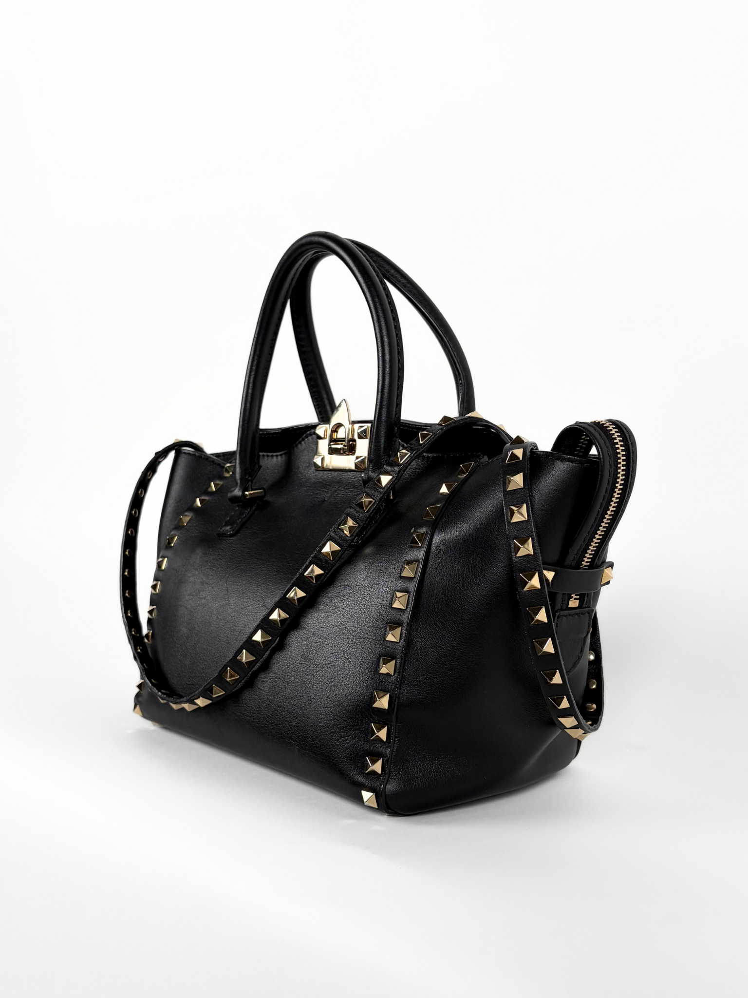 VALENTINO ROCKSTUD TOTE BLACK