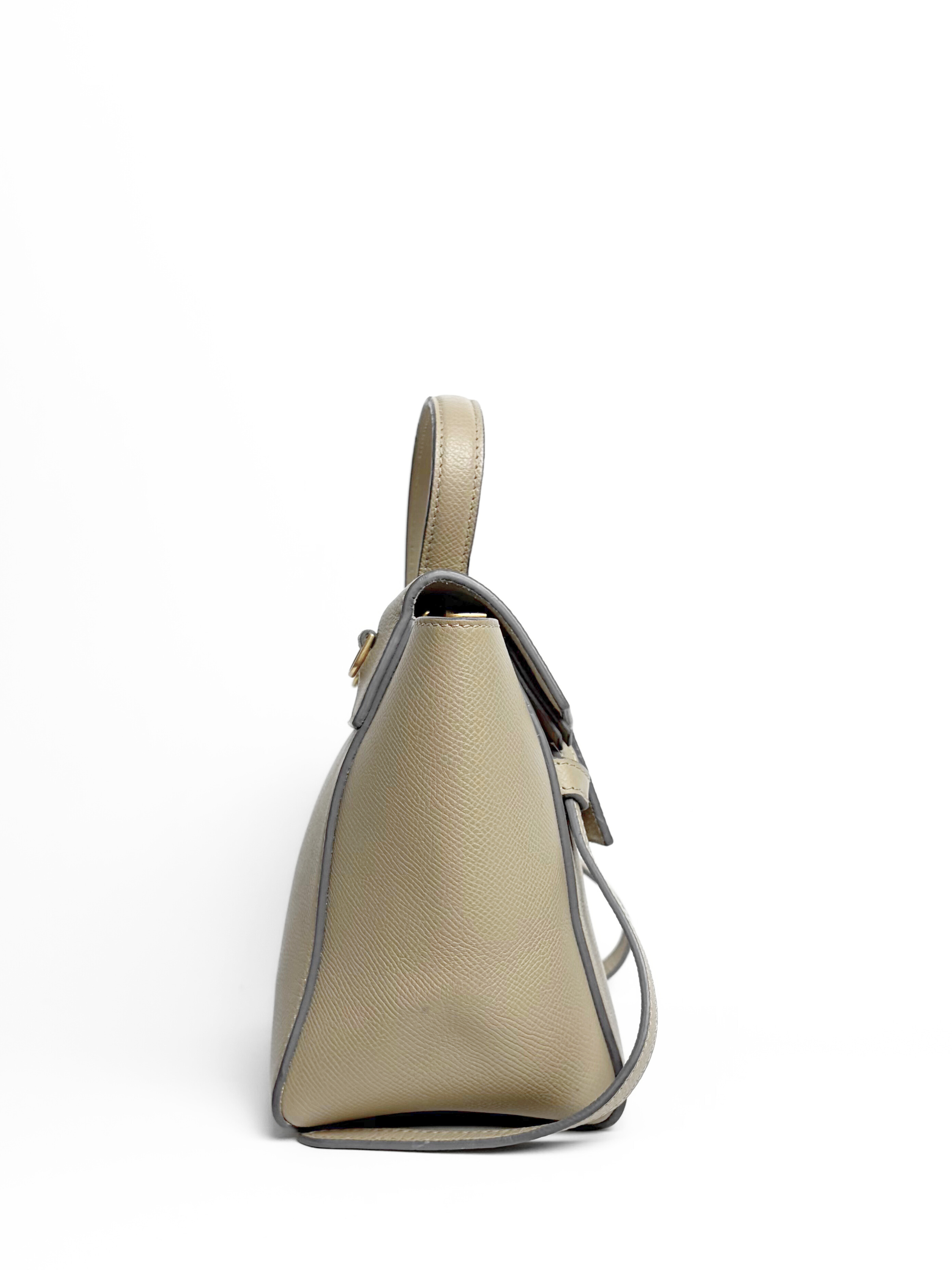 Celine Nano Belt Bag in Taupe Grained Leather