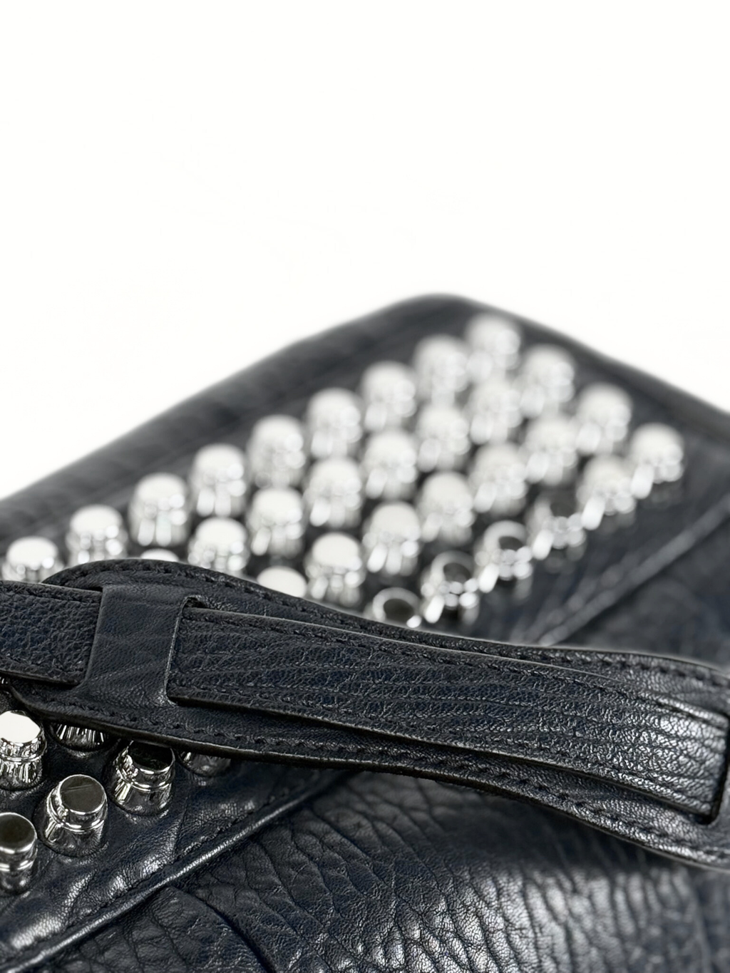 Alexander Wang Leather Rocco Studded Bag Navy