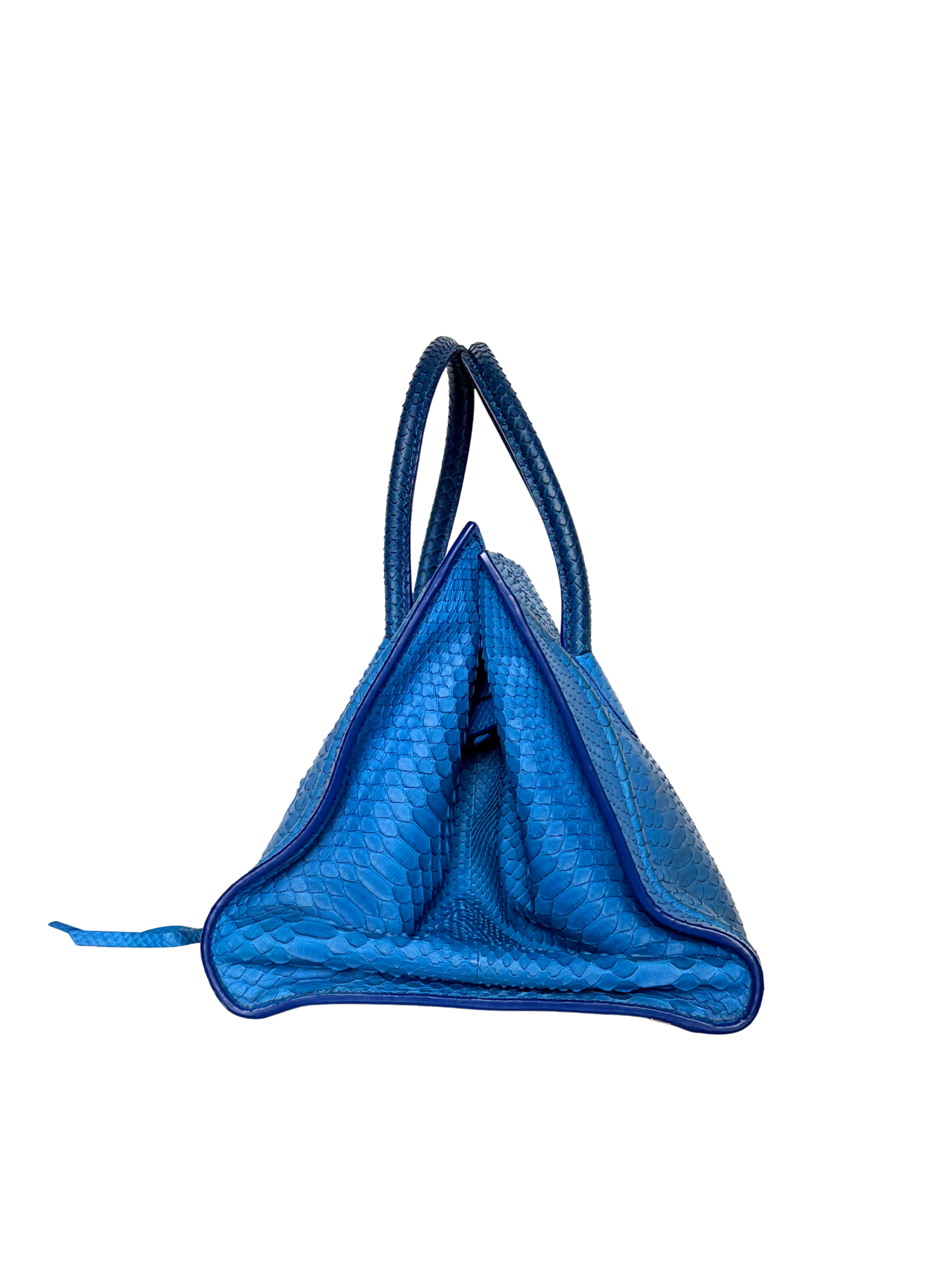 Céline Phantom Luggage Tote Blue Python