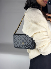 Chanel Classic Wallet on Chain Black Caviar Leather