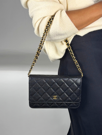 Chanel Classic Wallet on Chain Black Caviar Leather