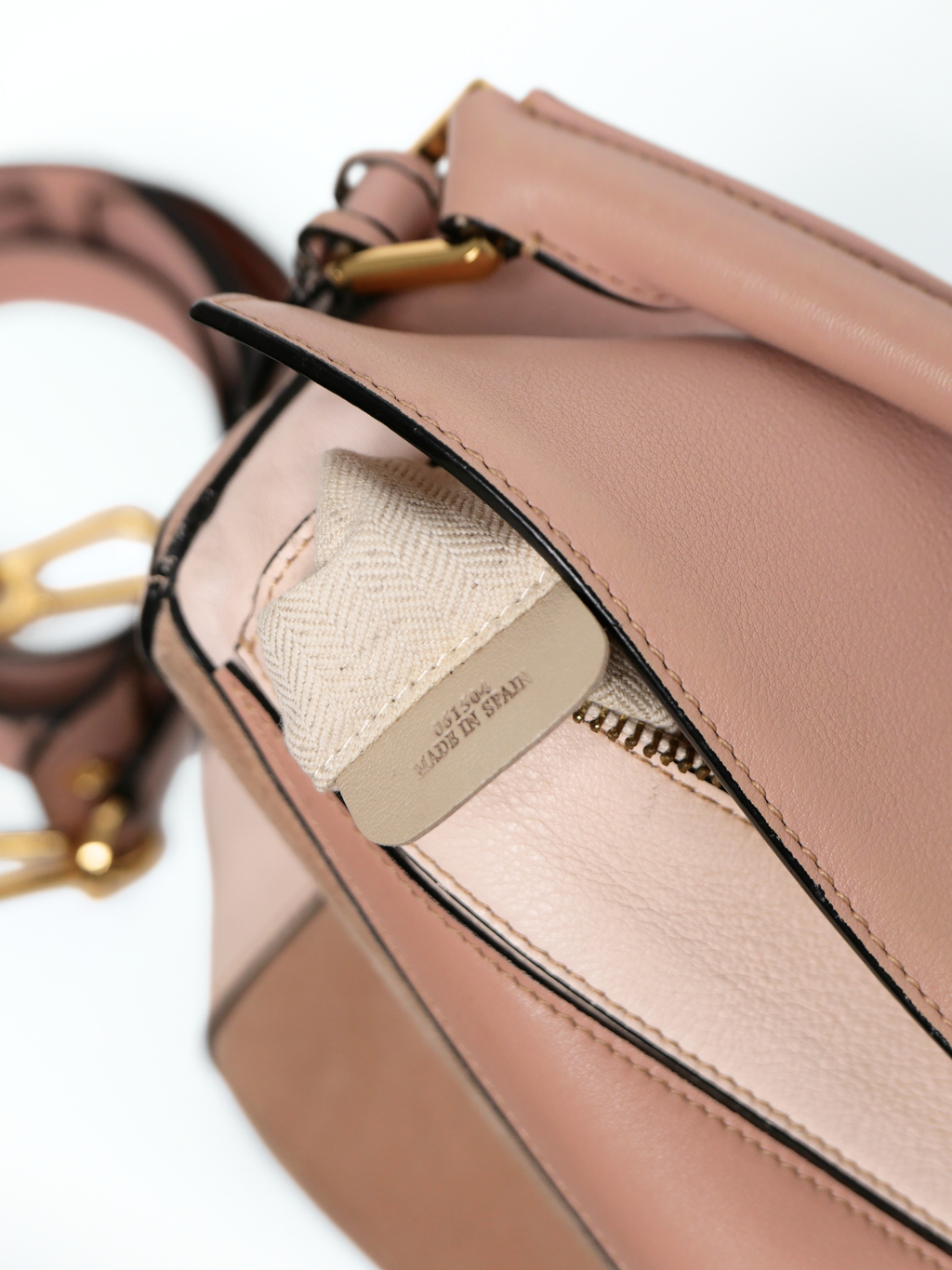 Loewe Small Puzzle Bag in Blush Multi-Tone Leather