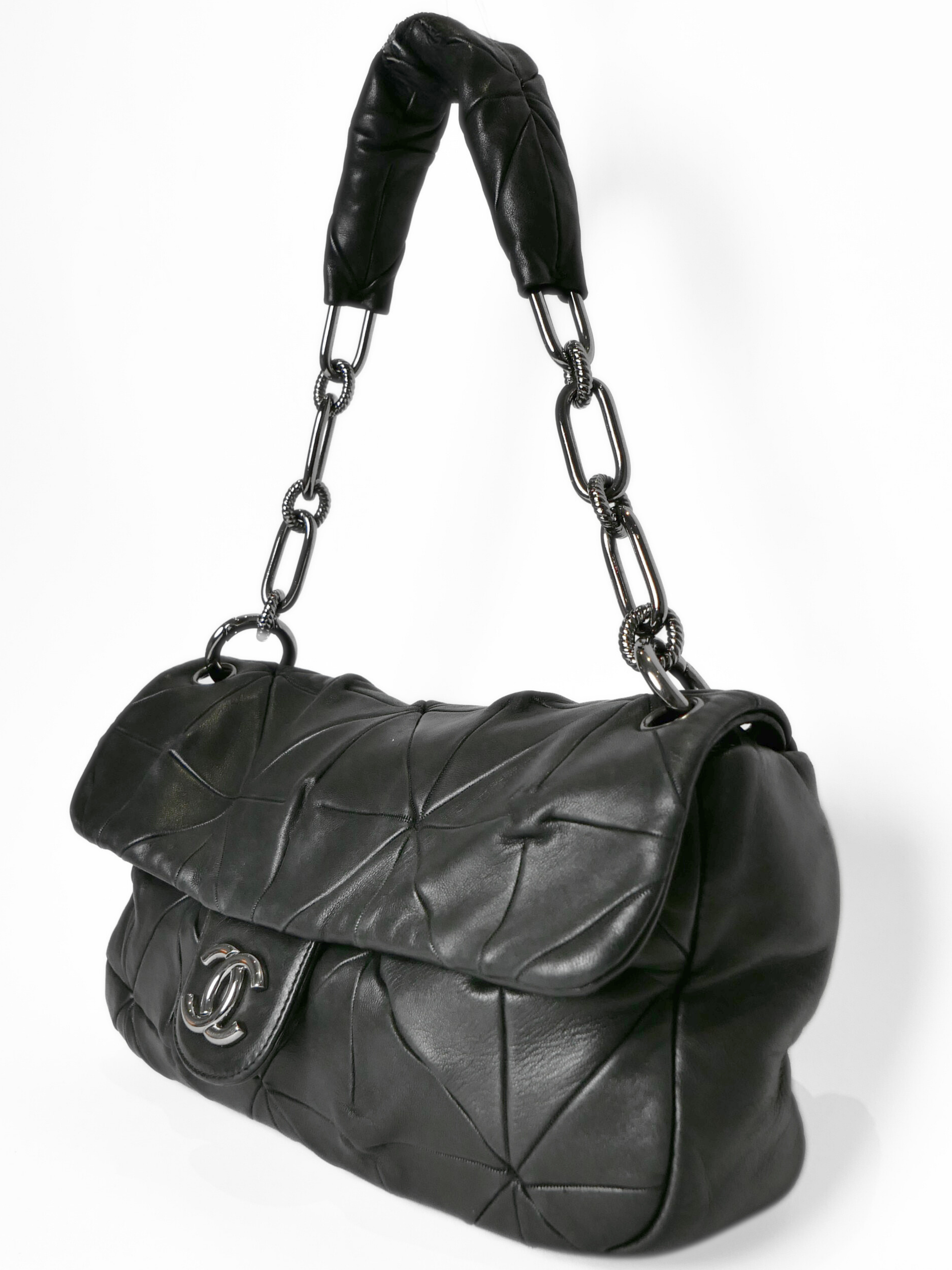 Chanel Quilted Lambskin Origami Soft Squares Flap Shoulder Bag