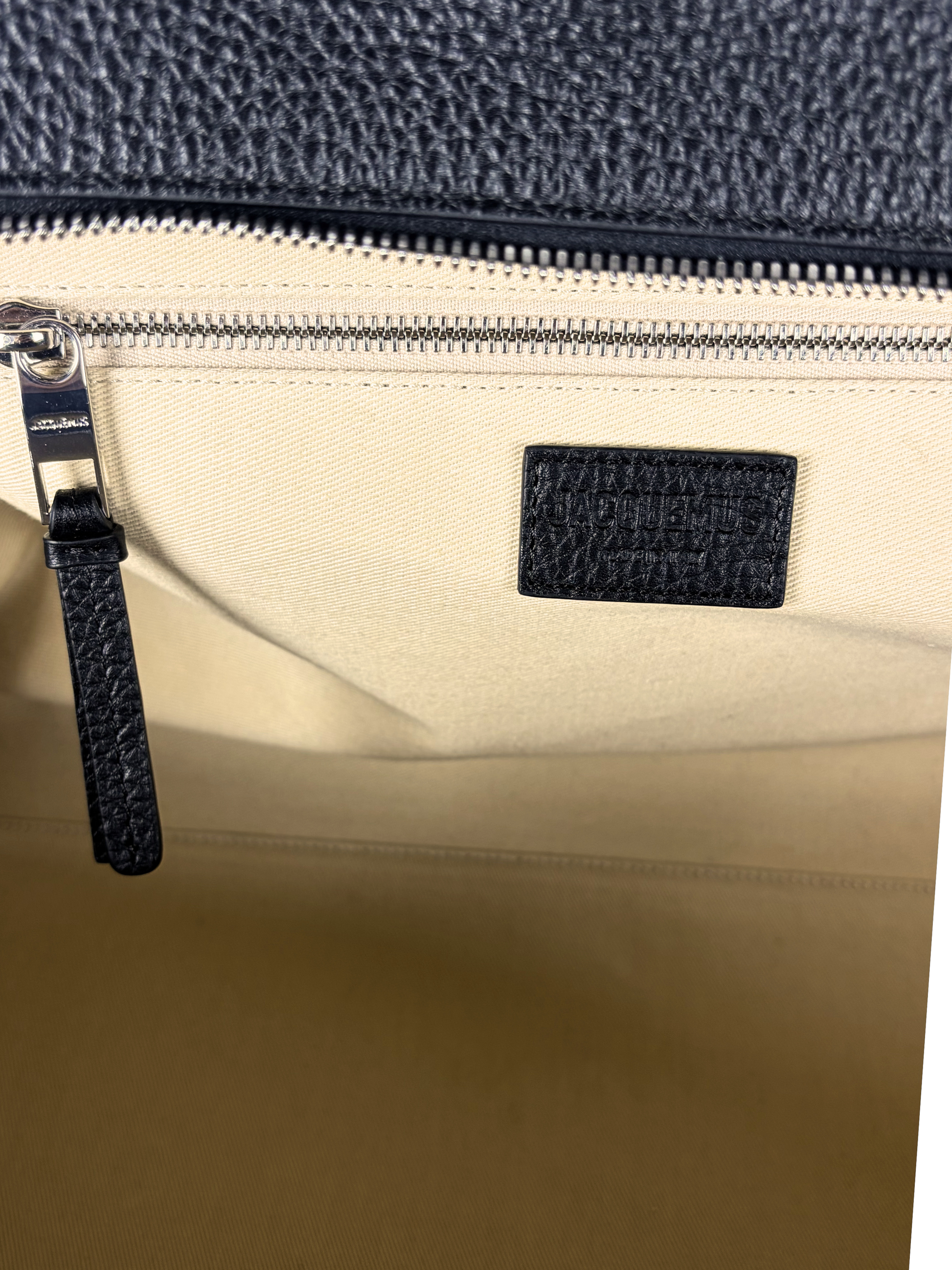 Jacquemus Le Grand Turismo Bag in Black Grained Leather