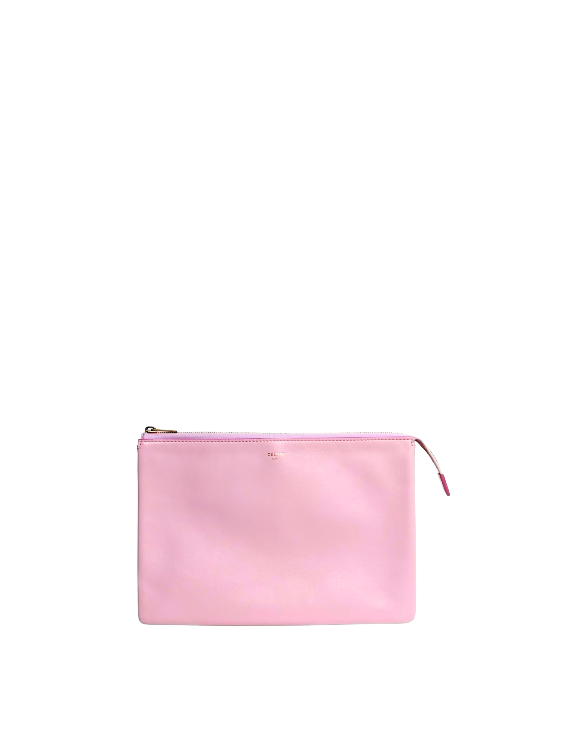 Celine Duo Pink/Orange Leather Pouch