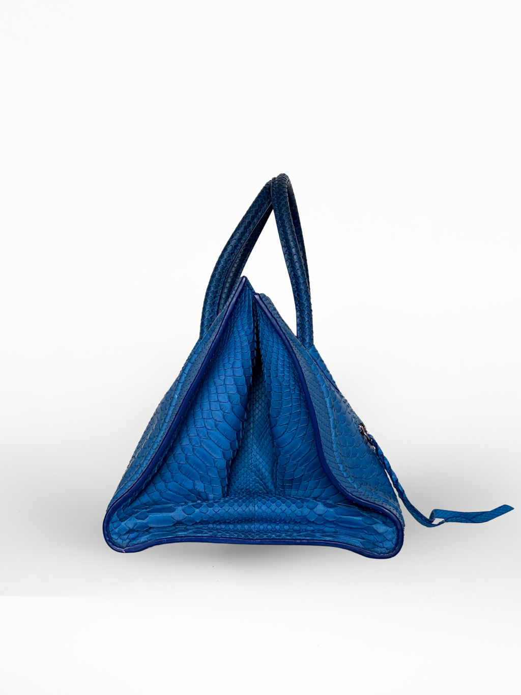 Céline Phantom Luggage Tote Blue Python