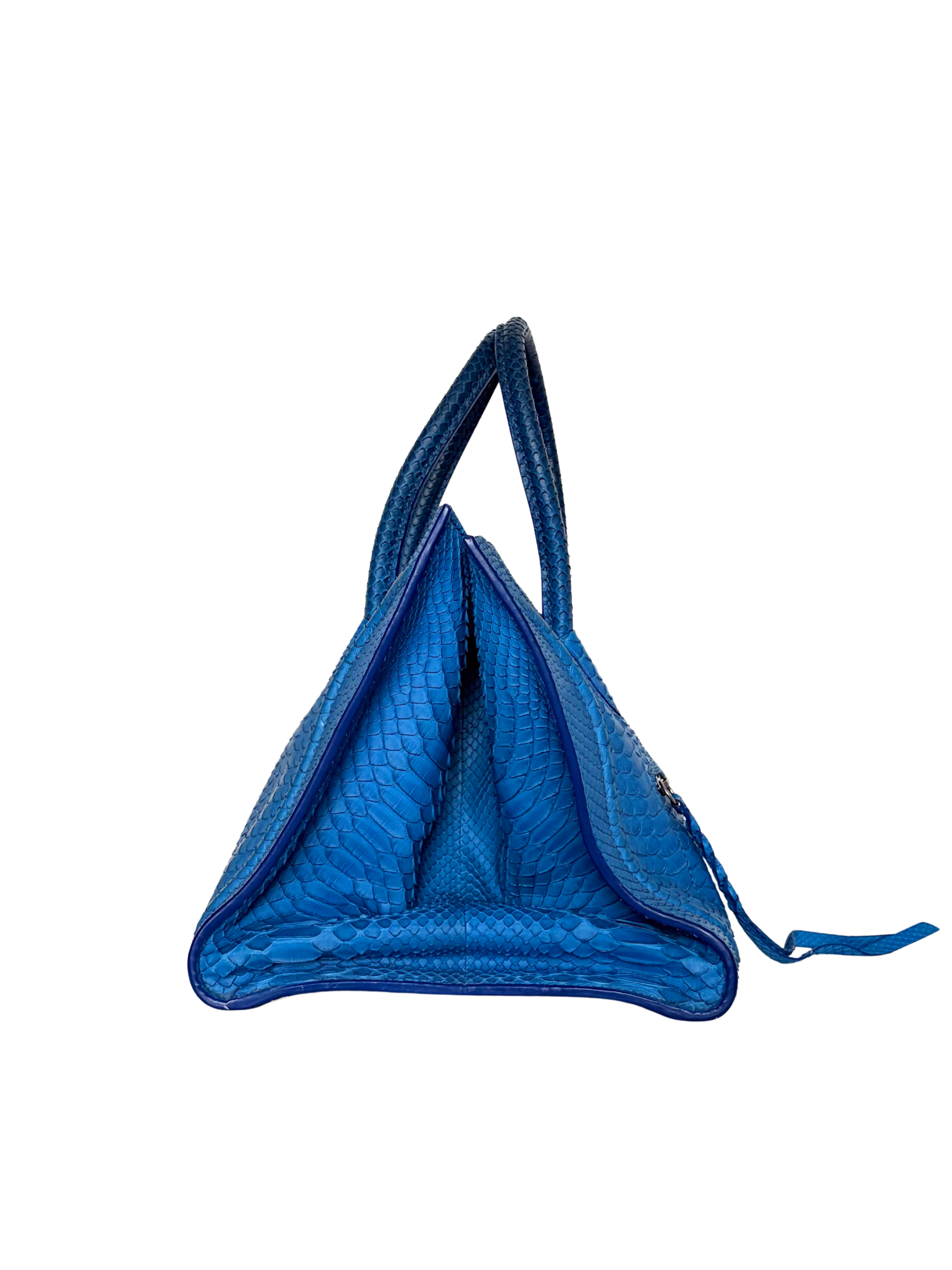 Céline Phantom Luggage Tote Blue Python